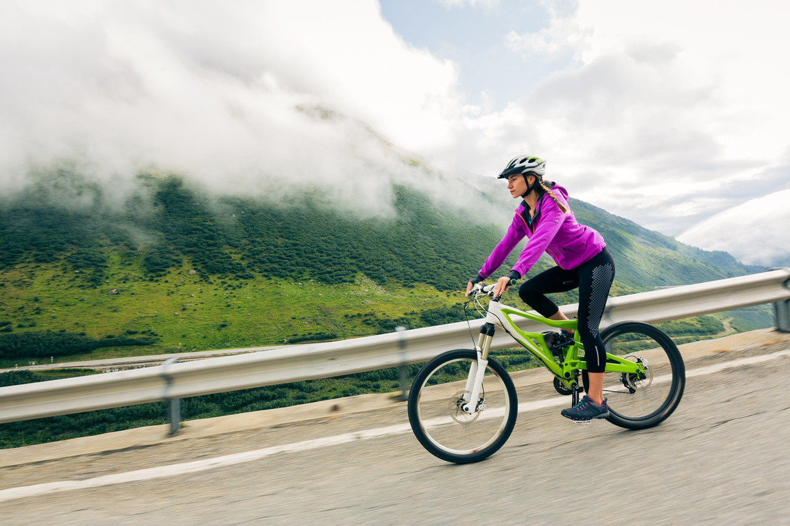 Young Woman Cycling