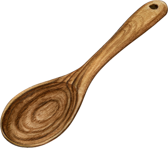 Watercolor Wooden Spoon